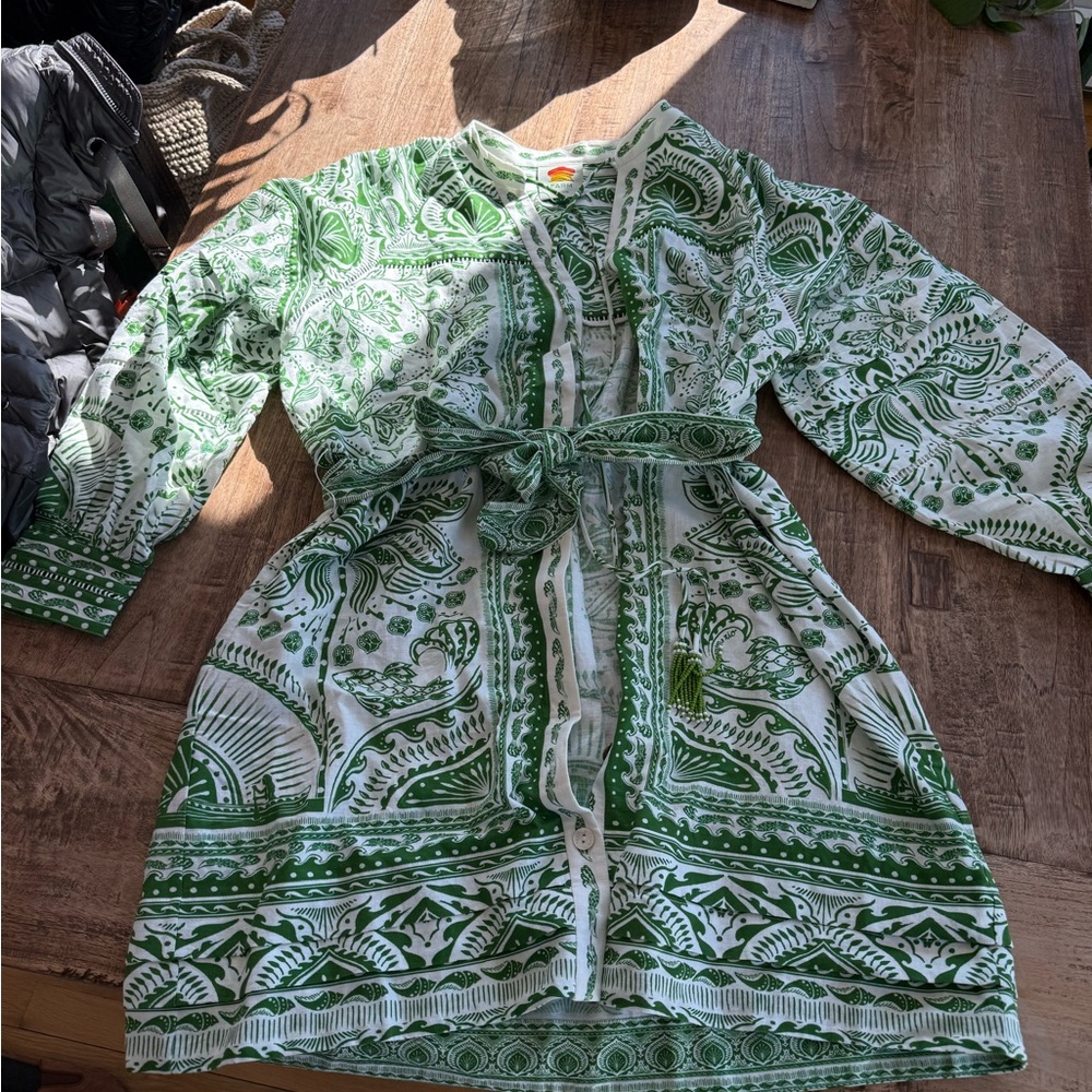 NWT Farm Rio Green River Ride Mini Dress - Picture 2 of 3